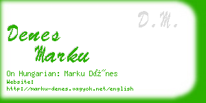 denes marku business card